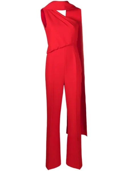 Roland Mouret комбинезон асимметричного кроя на одно плечо, красный