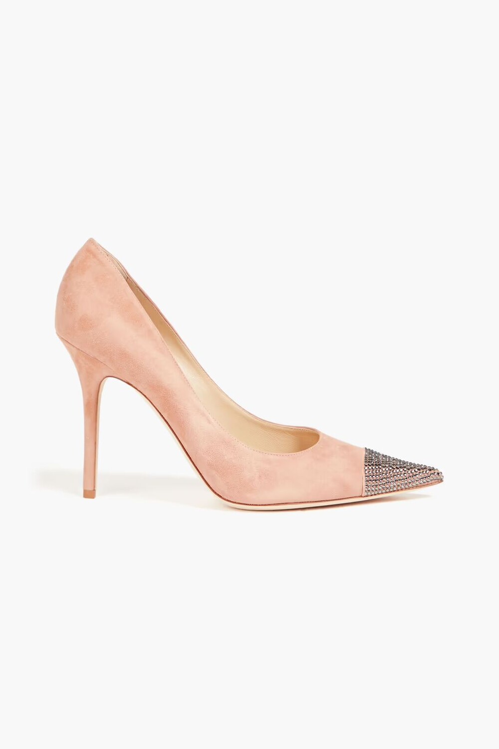 Замшевые туфли Amika с кристаллами Jimmy Choo, античная роза