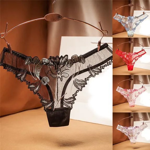 Peony кружева дамы  Бесшовные Underpant Низкий Waist Thong Сексуальное белье для женщин женское нижнее белье Прозрачные трусики