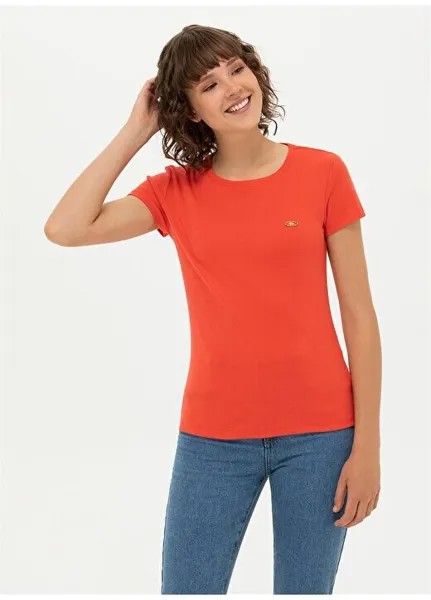 Красная женская футболка с круглым вырезом MUY U.S. Polo Assn., красный