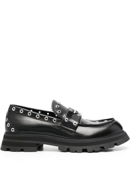Alexander McQueen лоферы с логотипом, черный