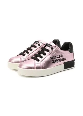 Кожаные кеды Dolce & Gabbana