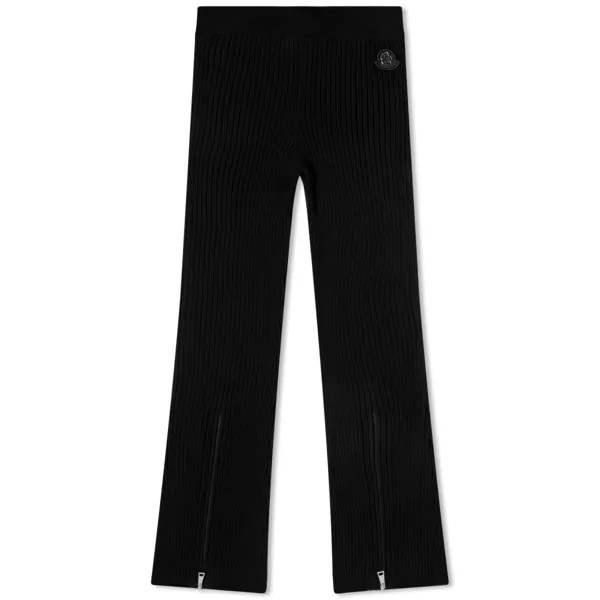 Трикотажные брюки с логотипом Moncler, черный