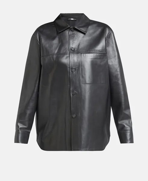 Кожаная куртка Karl Lagerfeld, черный