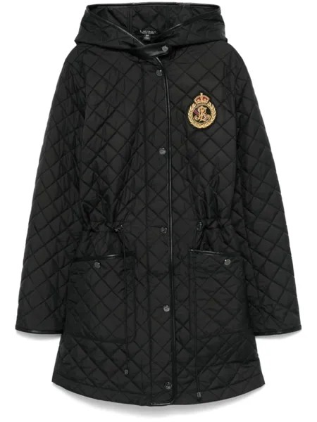 Lauren Ralph Lauren парка с нашивкой-логотипом, черный