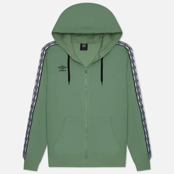 Мужская толстовка Umbro FW Taped Zip Hoodie зелёный, Размер S