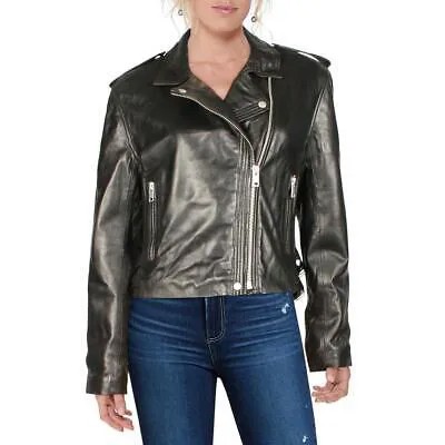 Bagatelle Женская черная кожаная мотоциклетная куртка для холодной погоды L BHFO 2690