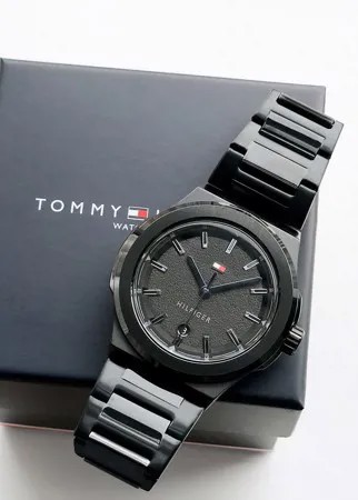 Мужские черные часы-браслет Tommy Hilfiger Princeton-Черный