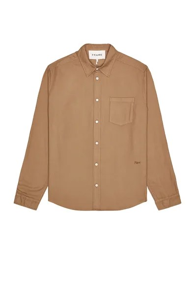Рубашка Frame One-Pocket Brushed Flannel, цвет Walnut