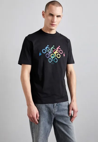 Футболка с принтом MENS MULTIBIKE PS Paul Smith, черный