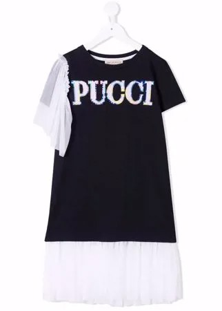 Emilio Pucci Junior платье асимметричного кроя с оборками