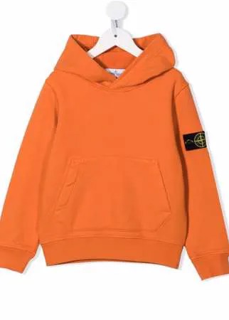 Stone Island Junior худи с нашивкой-логотипом