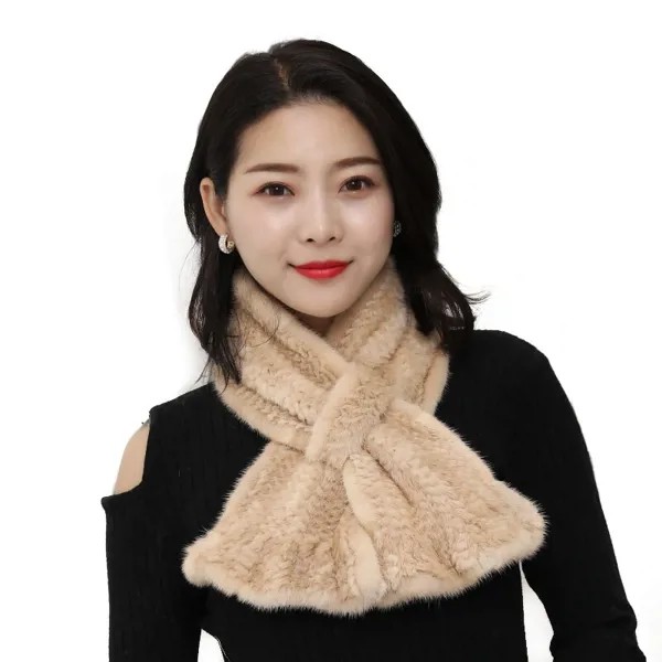 Норковый шарф, однотонный меховой шарф, женский осенне-зимний норковый кашемировый шарф, тёплый платок на шею, одеяло, оптовая продажа, стан...