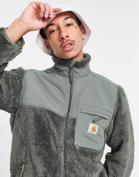 Зеленая трикотажная куртка с ворсом из флиса Carhartt WIP Jackson-Зеленый цвет