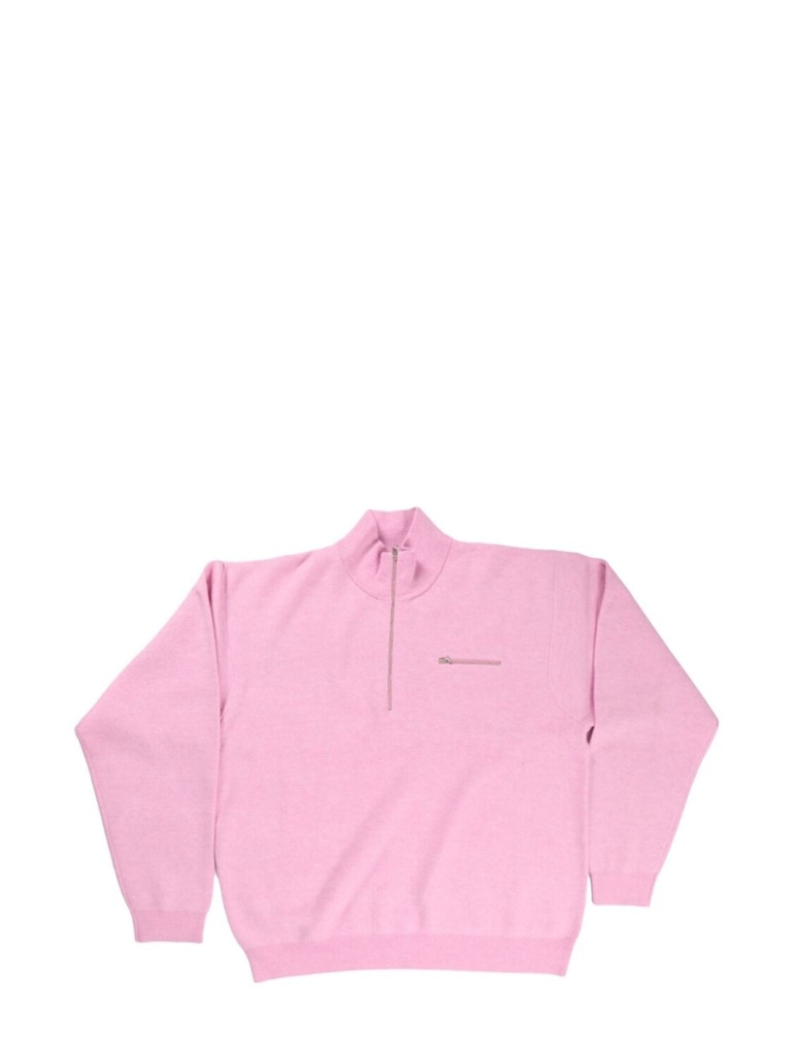 Stüssy джемпер с воротником-стойкой и застежкой-молнией на половину длины, розовый