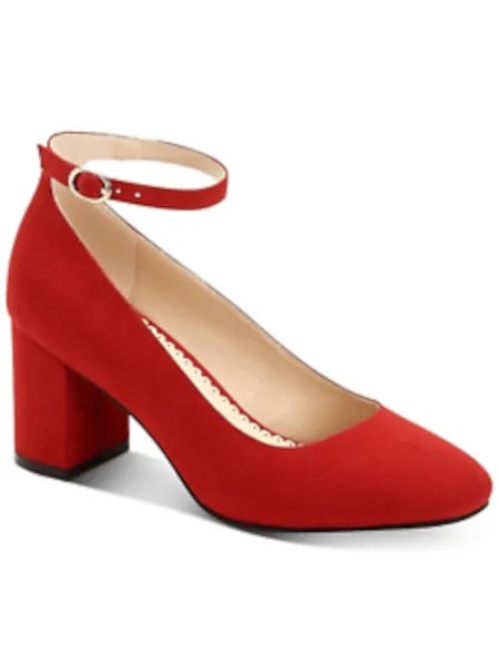 CHARTER CLUB Женские красные регулируемые туфли-лодочки Francina на блочном каблуке с миндалевидным носком, 8 м