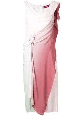 Sies Marjan платье с драпировкой и тонально-градиентным принтом