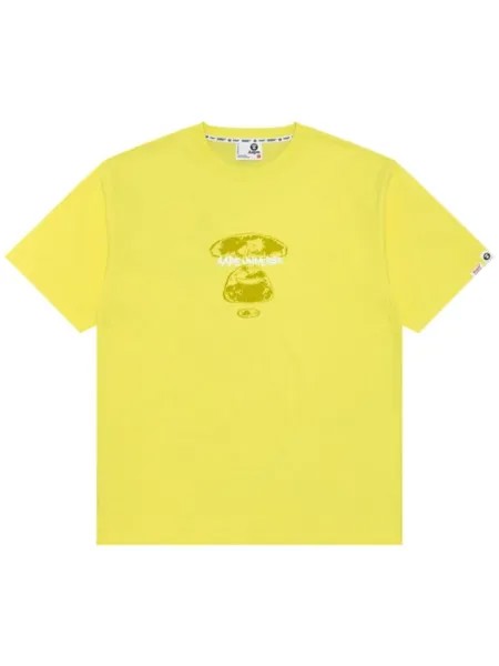 Хлопковая футболка с логотипом AAPE BY *A BATHING APE, желтый