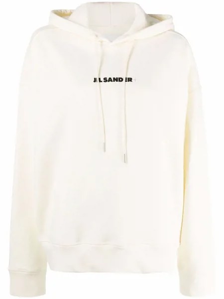 Jil Sander logo-print cotton hoodie