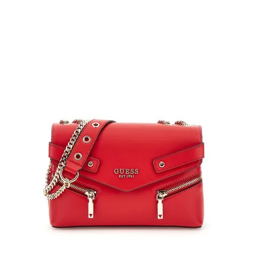 Сумка GUESS, фактура гладкая, красный