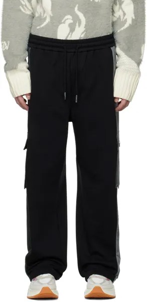 Черно-серые брюки карго со вставками Feng Chen Wang