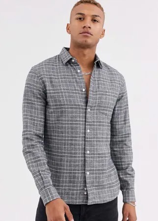 Серая рубашка в клетку Celio-Серый