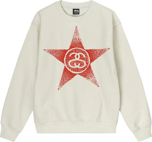 Толстовка Stussy Stars Crew 'Stone', кремовый