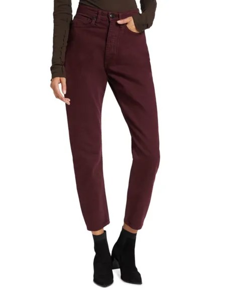 Узкие джинсы Maya с высокой посадкой Rag & Bone, цвет Burgundy