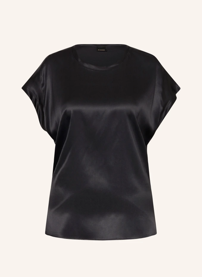 Блузка-рубашка farida из атласа  Pinko, черный