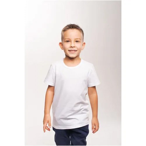 Футболка для мальчика 5+ Садик, 98 р., белый