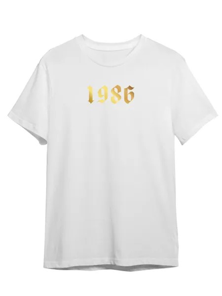 Футболка унисекс Каждому Своё 1986/Год рождения/С др RAYR2ZG белая 3XL