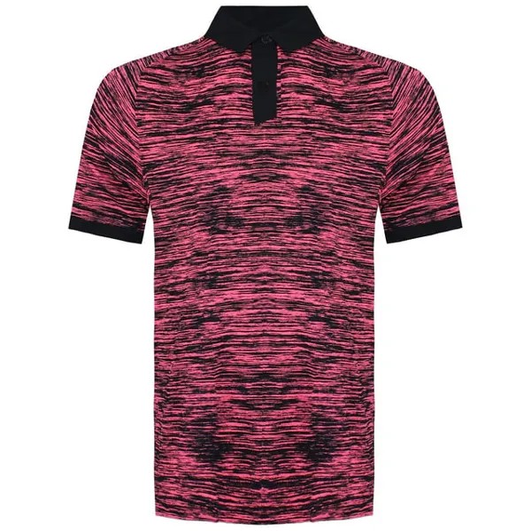 Мужская рубашка-поло для гольфа розового/черного цвета Iso Chill Abe Twist Under Armour, розовый