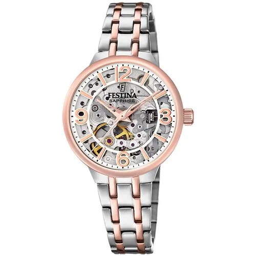 Наручные часы FESTINA Automatic, мультиколор, серебряный