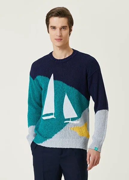 Жаккардовый свитер с цветными блоками Scotch & Soda, мультиколор