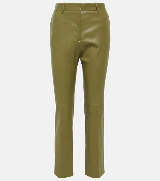 Coleman кожаные прямые брюки Joseph, зеленый