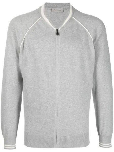 Corneliani кардиган на молнии, серый