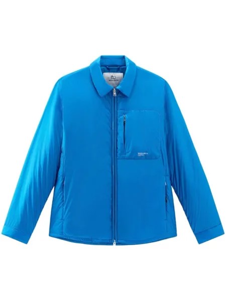 Woolrich утепленная куртка-рубашка Pertex, синий