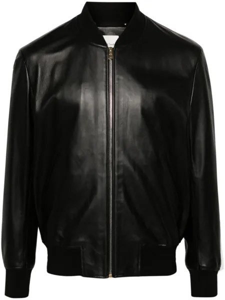 Paul Smith кожаный бомбер, черный