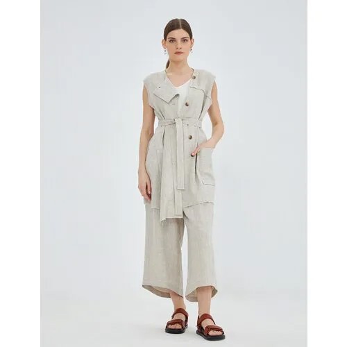 Жилет  hassfashion, размер XS, бежевый