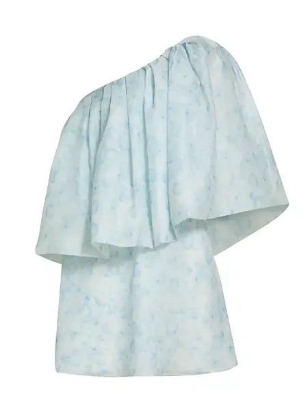 Мини-платье Chantal на одно плечо с воланами Sachin & Babi, синий