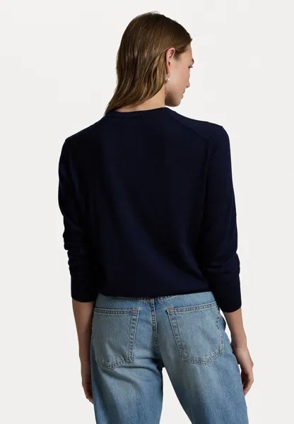 Вязаный свитер WOOL CREWNECK SWEATER Ralph Lauren, темно-синий
