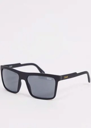 Мужские солнцезащитные очки в черной оправе в стиле ретро Quay Legacy-Черный