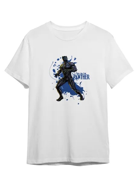 Футболка унисекс СувенирShop Черная пантера/Black Panther/Marvel 5 белая 5XL (64-66)