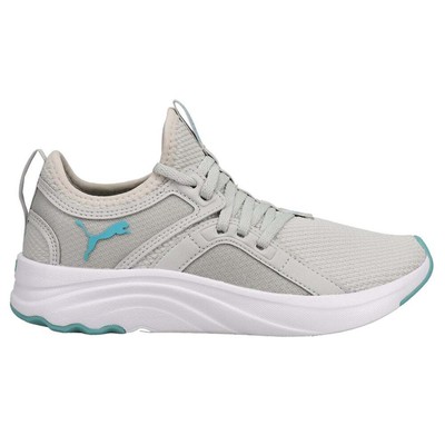 Puma Softride Sophia Logo Lace Up Молодежные девушки Серые кроссовки Повседневная обувь 195159