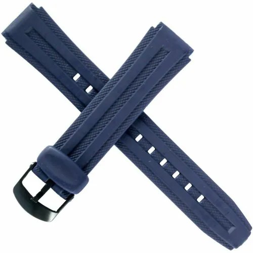 Ремень тёмно-синий матовый пластик Casio W-211-2A