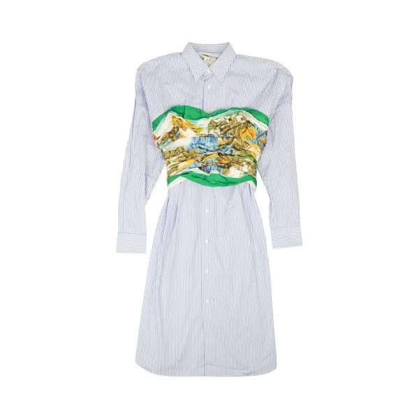 Платье-бюстье с принтом Junya Watanabe, Голубой