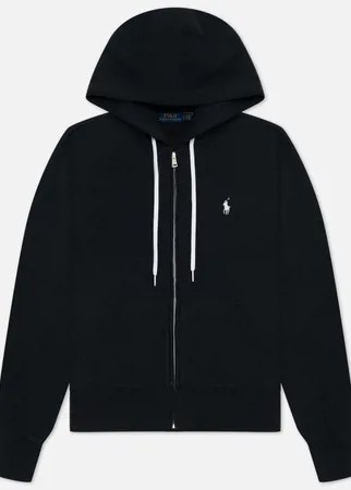 Женская толстовка Polo Ralph Lauren Full-Zip Fleece Hoodie, цвет чёрный, размер XS