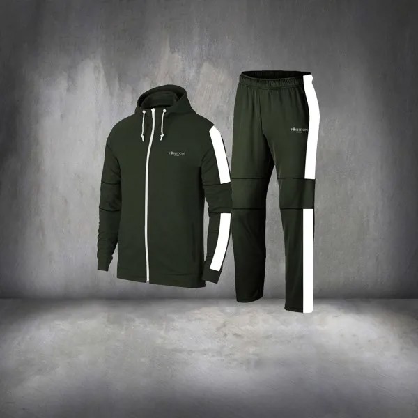 Мужские Хаки зеленые тренировочные брюки из ткани под заказ из двух частей для спортзала