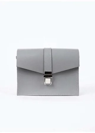 Divalli Женская кожаная поясная сумка серая A009 grey mini Divalli