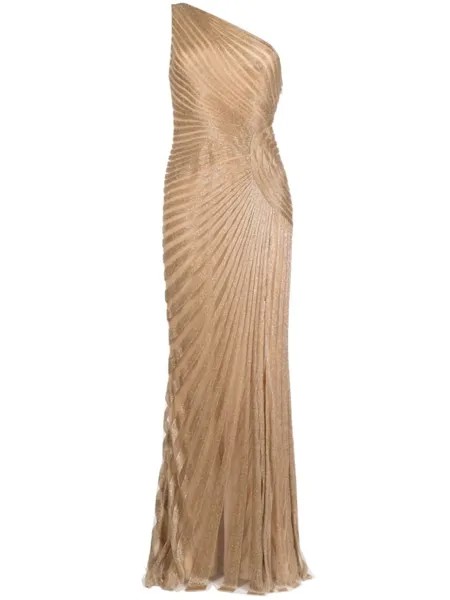 Декорированное платье Zuhair Murad, золотистый